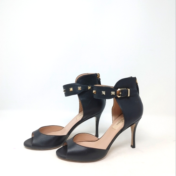 Valentino Accents Rockstud Leather Sandals 36 - Picture 2 of 12